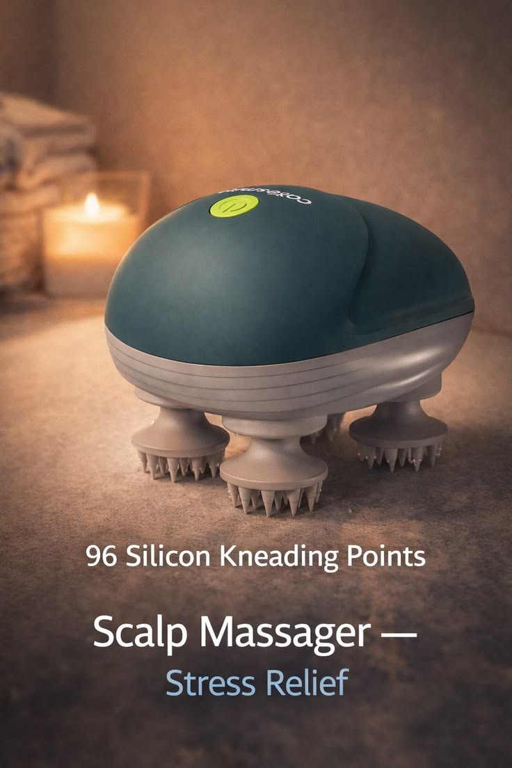 RelaxPro Head Scalp Massager – Stress Relief & Hair Growth Stimulator 🖐️💆‍♂️💆‍♀️